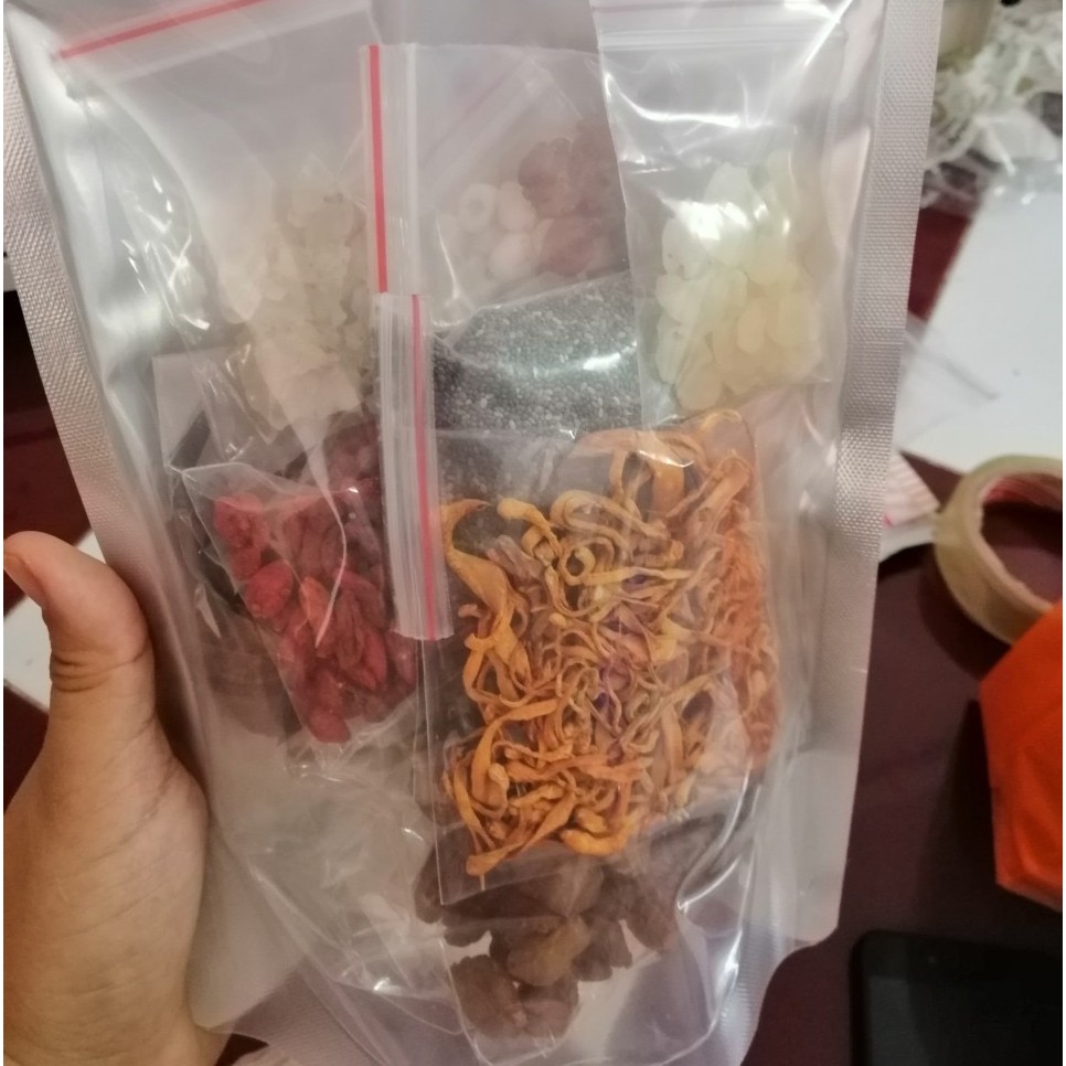 300g set chè dưỡng nhan tuyết yến, nhựa đào, nấm đông trùng