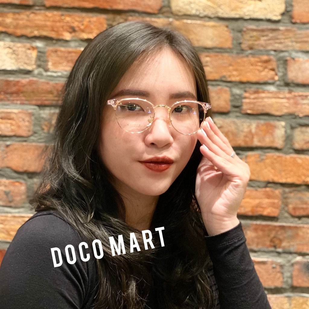 Gọng kính cận nam nữ kim loại lyly gọng nhựa mắt tròn nhiều màu 6214 | BigBuy360 - bigbuy360.vn