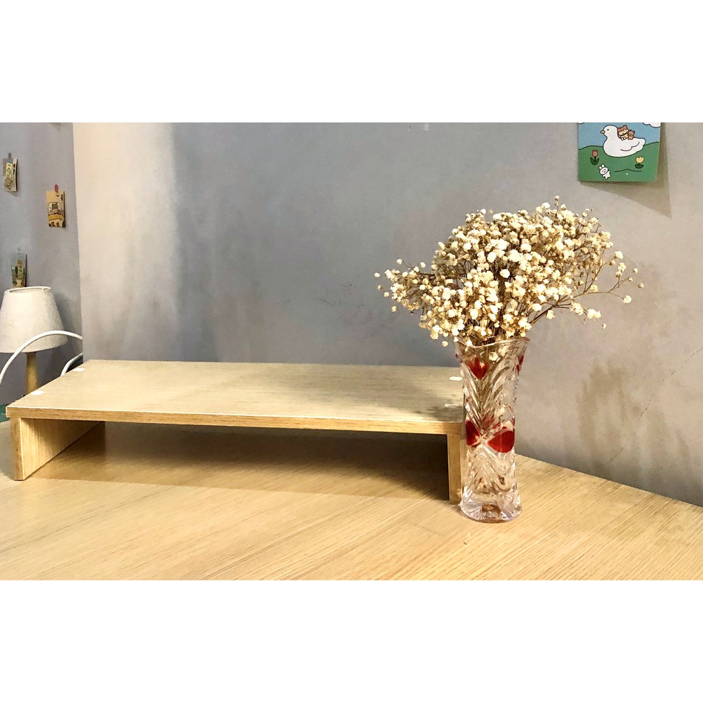 Kệ gỗ decor đặt bàn nâng màn hình máy tính. Kệ gỗ nhiều chức năng để sách vở | BigBuy360 - bigbuy360.vn