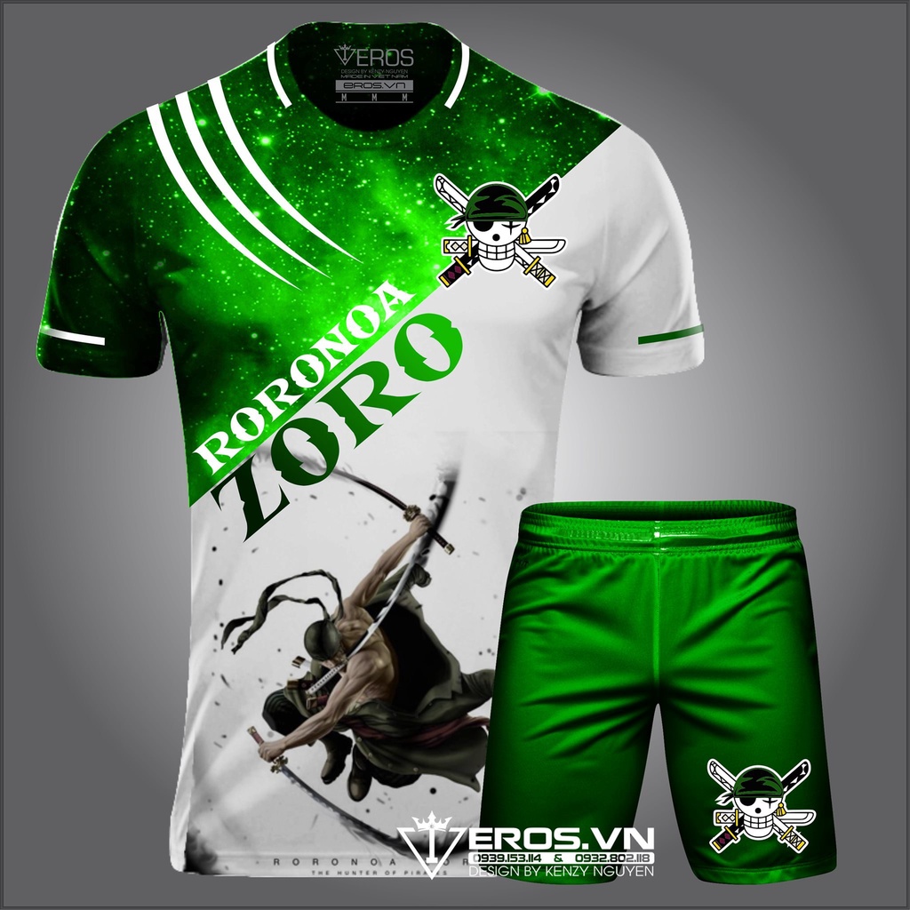 Bộ Đồ Thể Thao Nam Nữ Thun Lạnh Mịn Mát Họa Tiết One Piece Siêu Cute, Dùng Làm Áo Bóng Đá Chơi Thể Thao Hoặc Mặc Ở Nhà