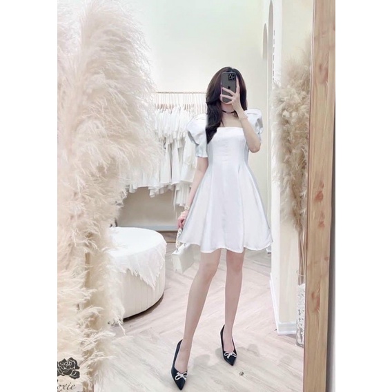 BIGSIZE  Đầm cổ vuông tay phồng bigsize 50-90kg