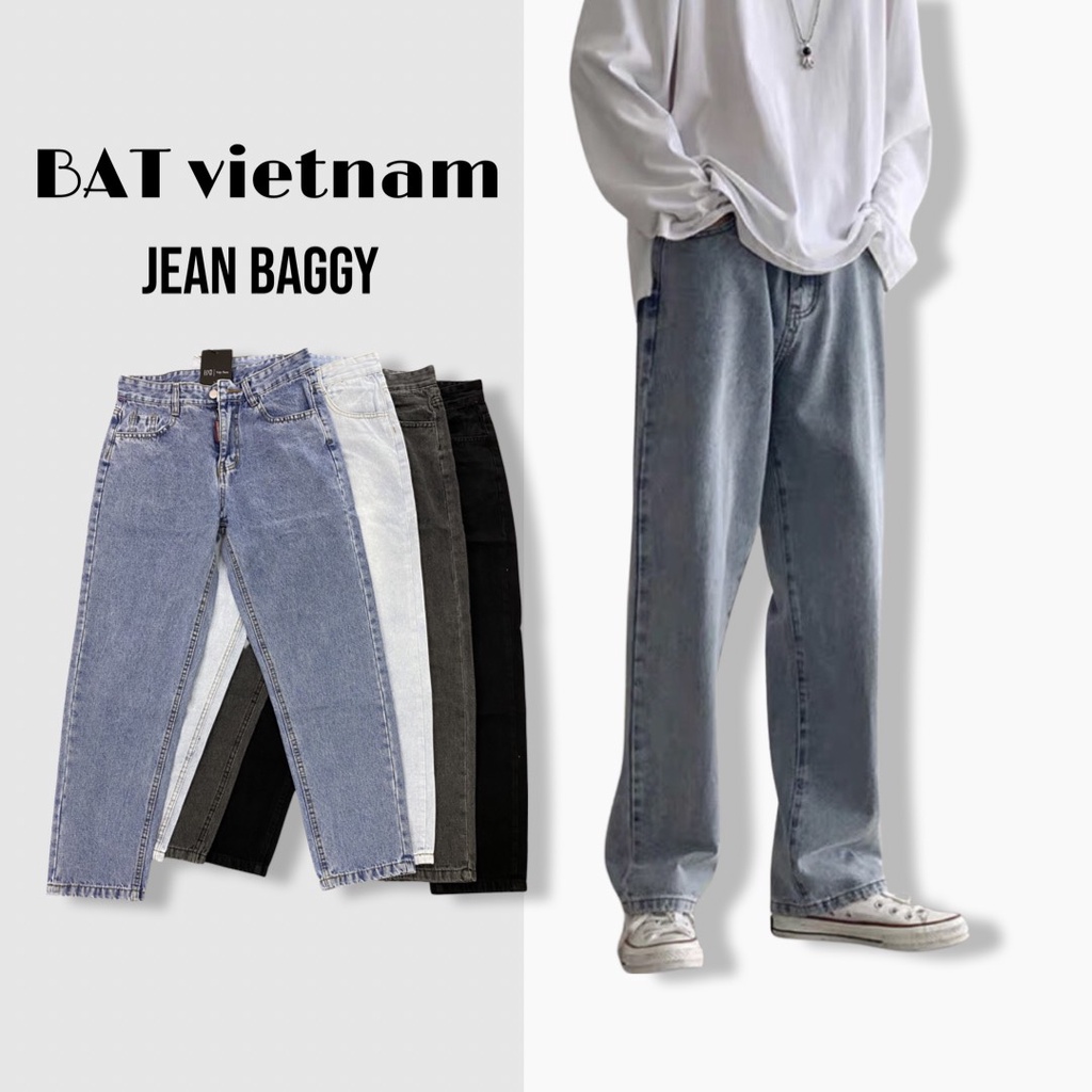 Quần jean suông baggy nam - BAT vietnam kiểu ống rộng dáng suông ,trẻ trung tôn dáng ,phong cách thời thượng