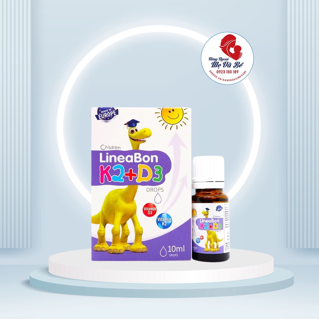 LineaBon Vitamin D3 K2 bổ sung K2 và D3 giúp tăng hấp thu canxi - Trẻ cao lớn khỏe mạnh 09/25
