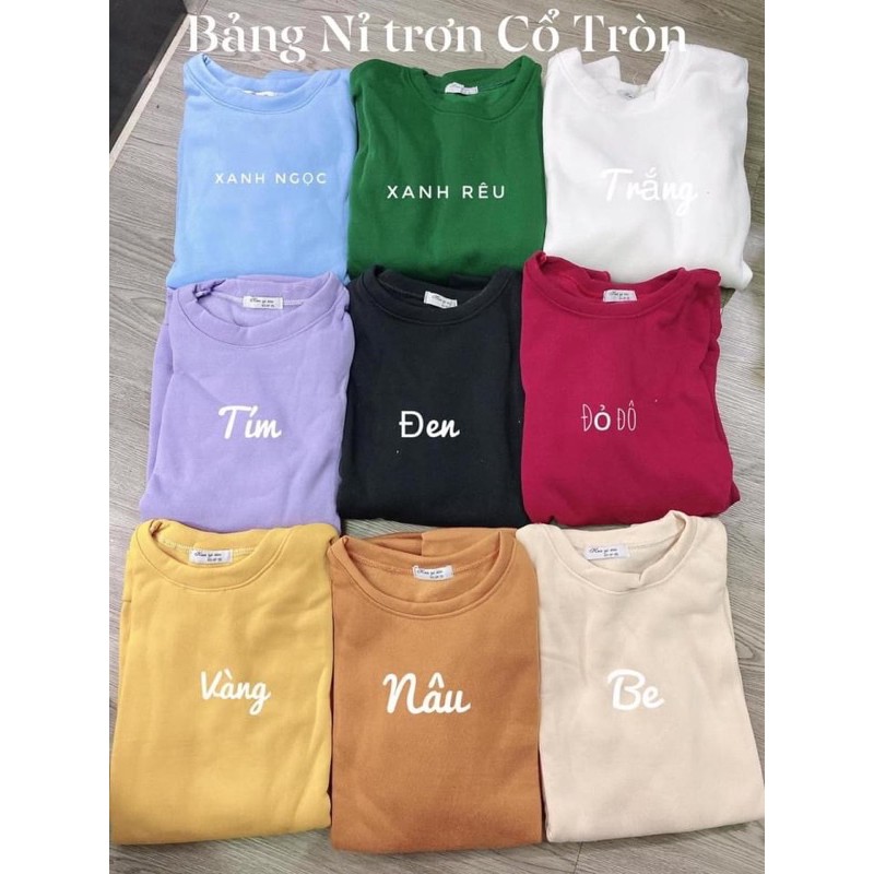 ÁO ĐÔI SWT TRƠN NAM NỮ FOM TO