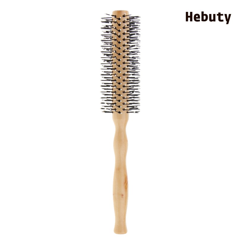 [Home & Living] Wooden Lotus Round Hair Care Brush Wavy Curling Detangling Comb Hairbrush