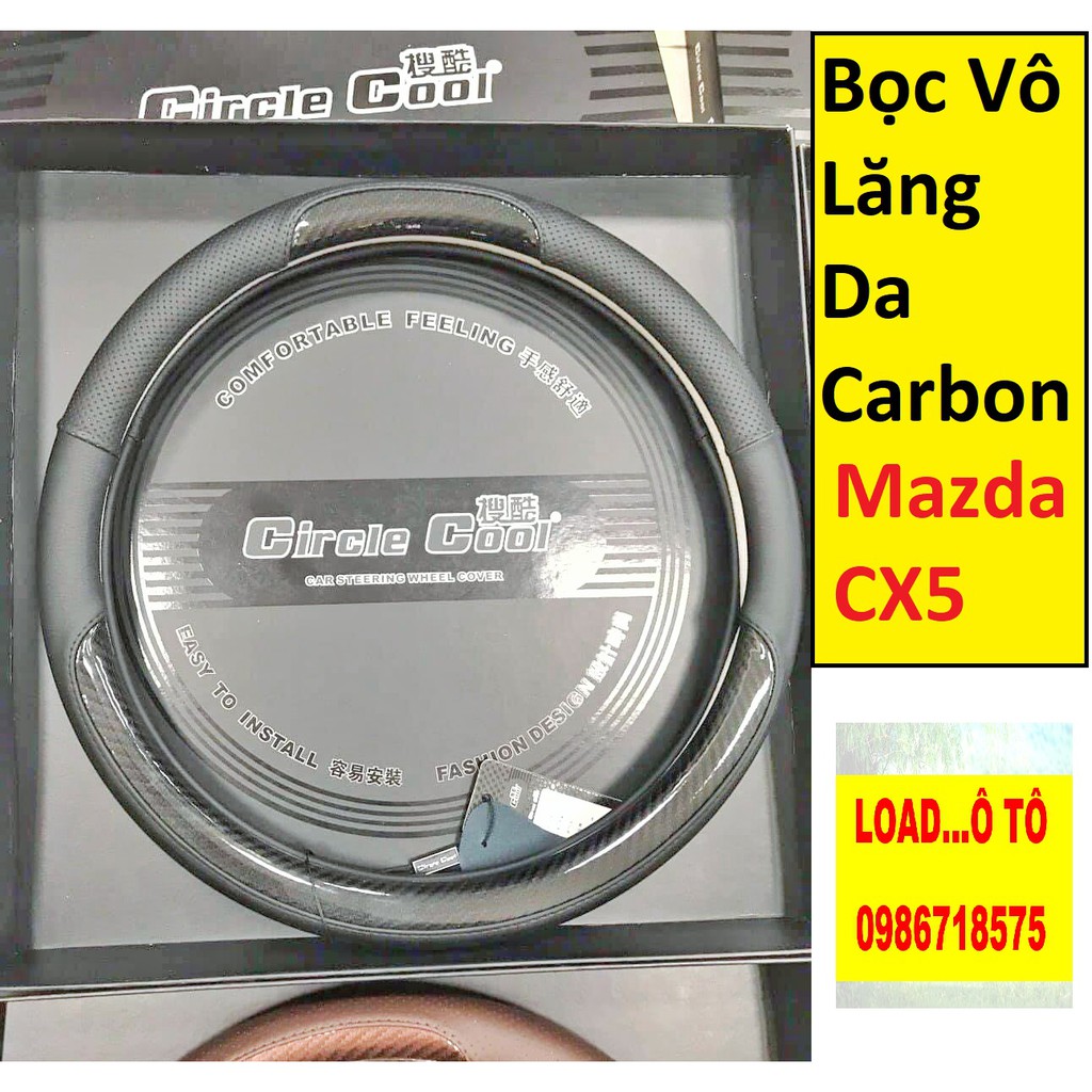 Bọc Vô Lăng Mazda CX5 Vân Carbon cao Cấp