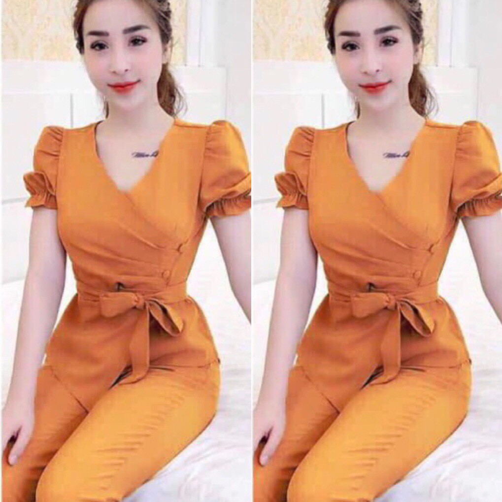 Set Bộ Vạt Chéo Thắt Nơ | BigBuy360 - bigbuy360.vn
