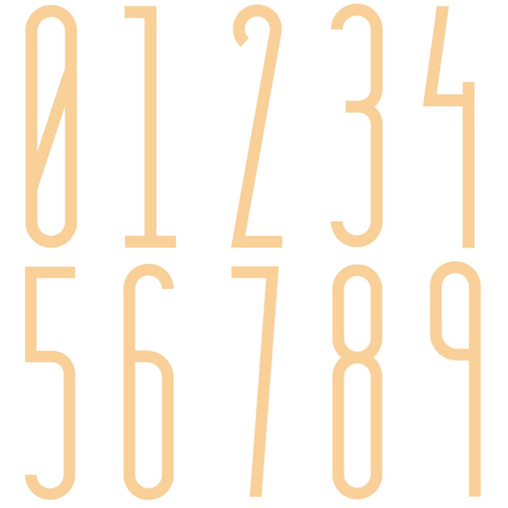 Biển số nhà bằng đồng thau 0-9 7cm phong cách Bắc Âu sáng tạo