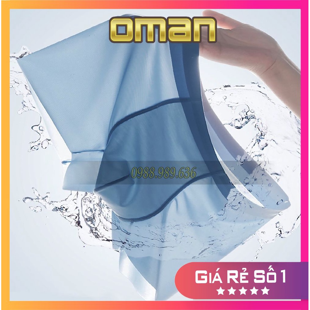 Quần lót nam thun lạnh cao cấp xuất Nhật, quần sịp nam vải lụa băng mỏng mịn mặc siêu mát lạnh SL02 - OMAN