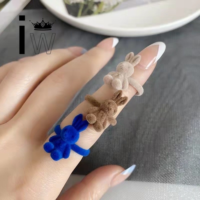 Nhẫn hình thỏ nhồi bông dễ thương cho nữ