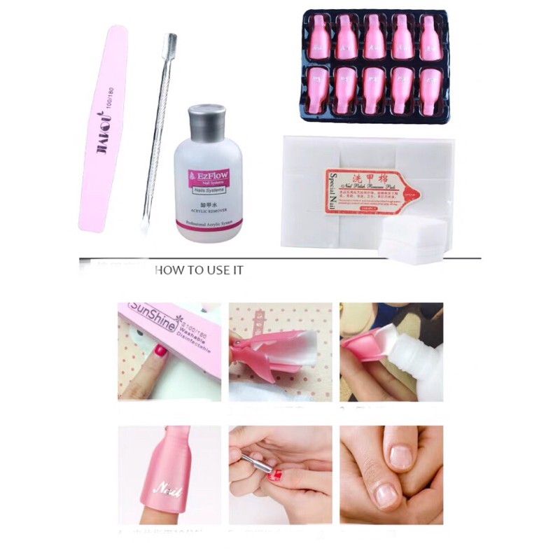 Kẹp Ủ Móng Tay Tẩy Sơn Gel, Kẹp Ủ Làm Mềm Lớp Sơn Gel
