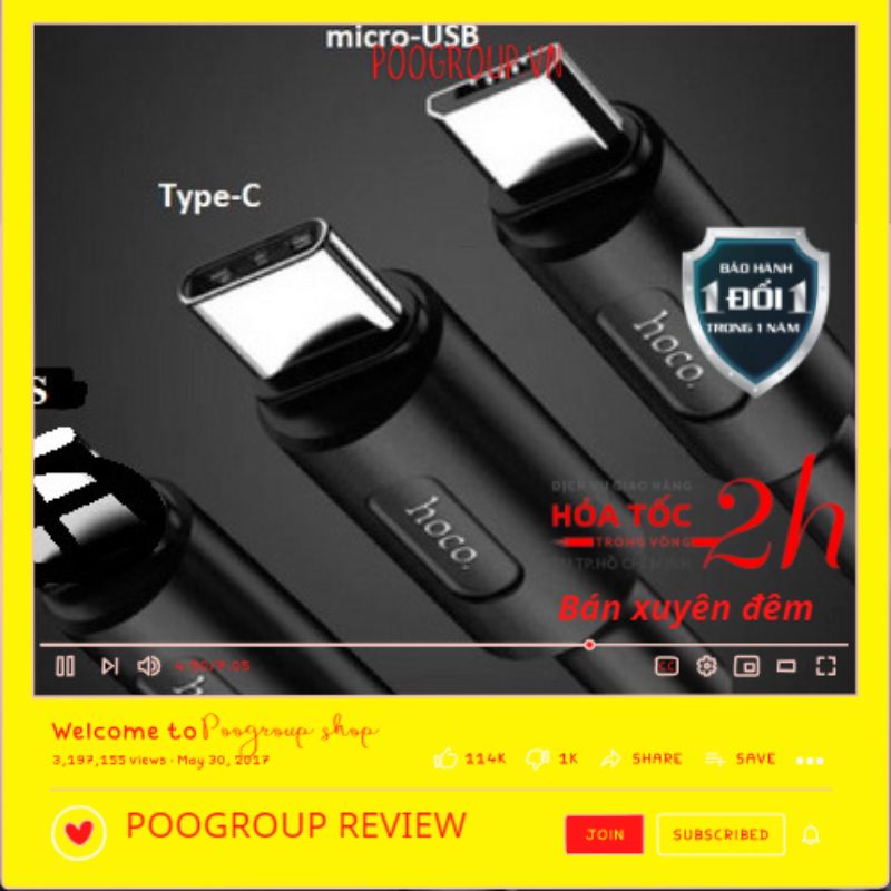 Cáp sạc đa năng 3 đầu chính hãng Hoco X26 cổng AIOS+Micro USB+Type-C bảo hành 12 tháng Hoco Store