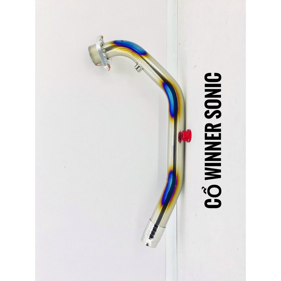 Cổ pô titan mẫu bóng gắn xe Winner 150, Winner X, Winner V3, Sonic