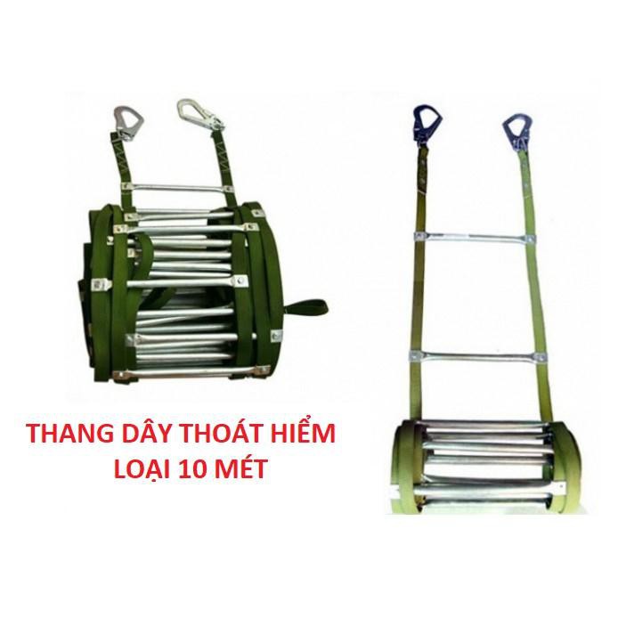 Thang dây thoát hiểm 2 móc sắt - loại 10 mét