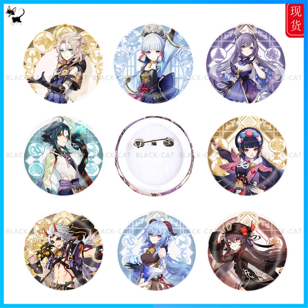 Huy Hiệu Hình Nhân Vật Gyu Paimon zhongli kazuha 58Mm