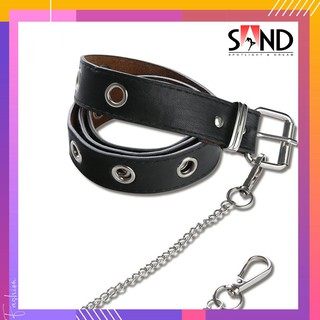 Dây nịt da 1 lỗ phối xích