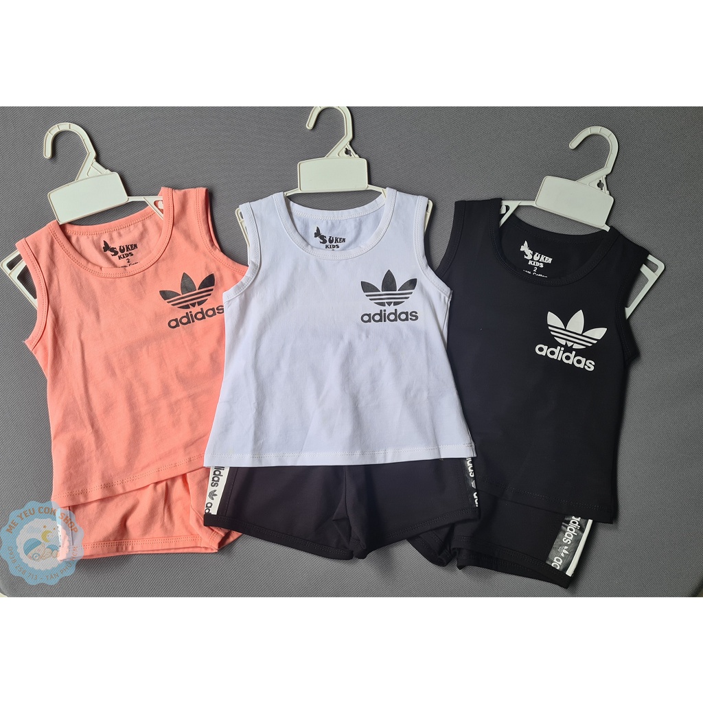 (8-24kg) Bộ quần áo sát nách thể thao dễ thương cho bé gái (katydang)