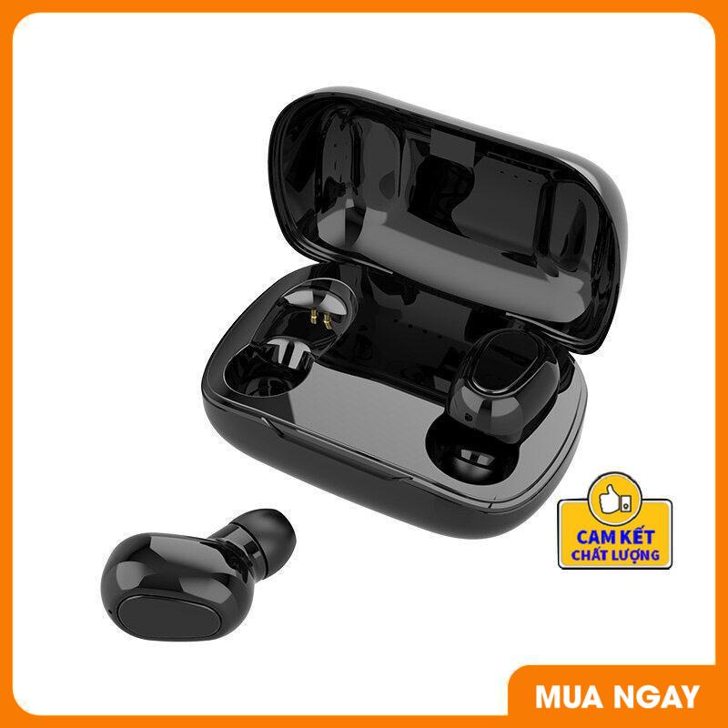 Tai nghe Bluetooth L21 TWS 5.0 không dây Stereo chống ồn kèm kén sạc nam châm cao cấp