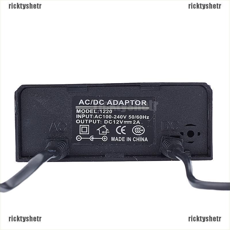 （ricktyshetr）12V 2A CCTV Camera Power Adaptor Outdoor Waterproof EU US Plug Adapter Charger
