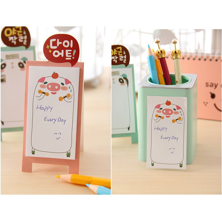 Giấy note ghi chú có chân đứng cute được phong cách Hàn Quốc