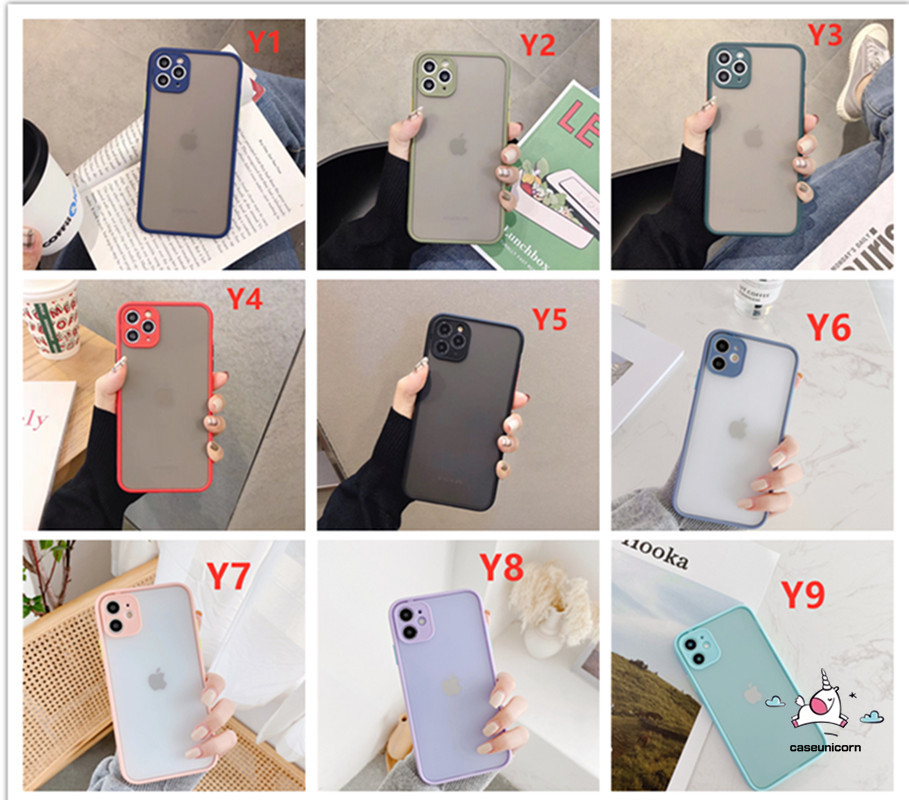 Ốp điện thoại nhám chống sốc màu macaron bảo vệ camera cho iPhone 12 Pro Max iPhone 12 Mini 11 | BigBuy360 - bigbuy360.vn