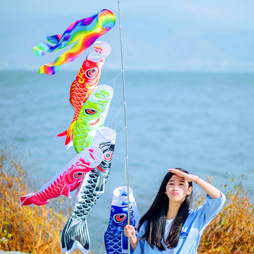 Cờ koinobori treo trang trí ngoài trời 40 / 70 / 100cm độc đáo
