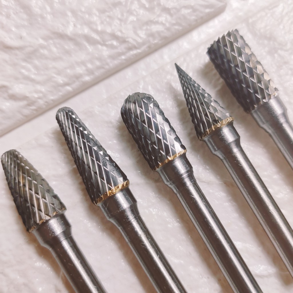 Combo 5 mũi mài hợp kim 10mm, đủ hình dùng để điêu khắc gỗ, nhôm, đồng, hợp kim