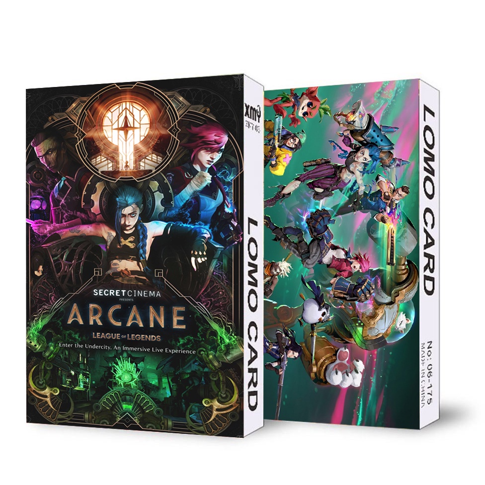 Ảnh lomo IN HÌNH ARCANE Liên Minh Huyền Thoại 30 tấm game anime chibi