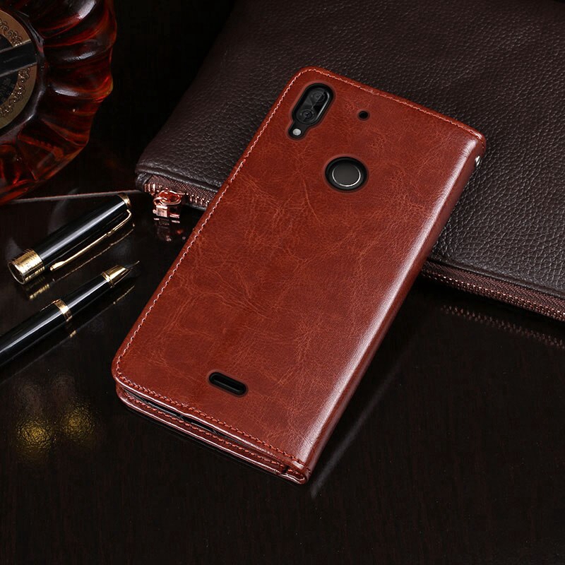 Bao điện thoại dạng ví chất liệu da cho Wiko View 2 Plus