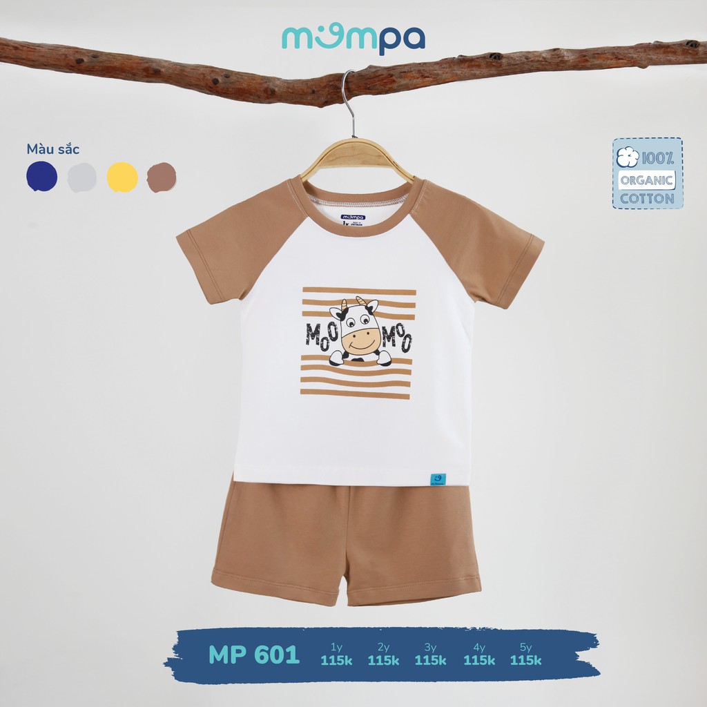 MOMPA Bộ Cộc Tay Trẻ Em Chất Liệu Cotton Hàng Chính Hãng 1-5 Tuổi