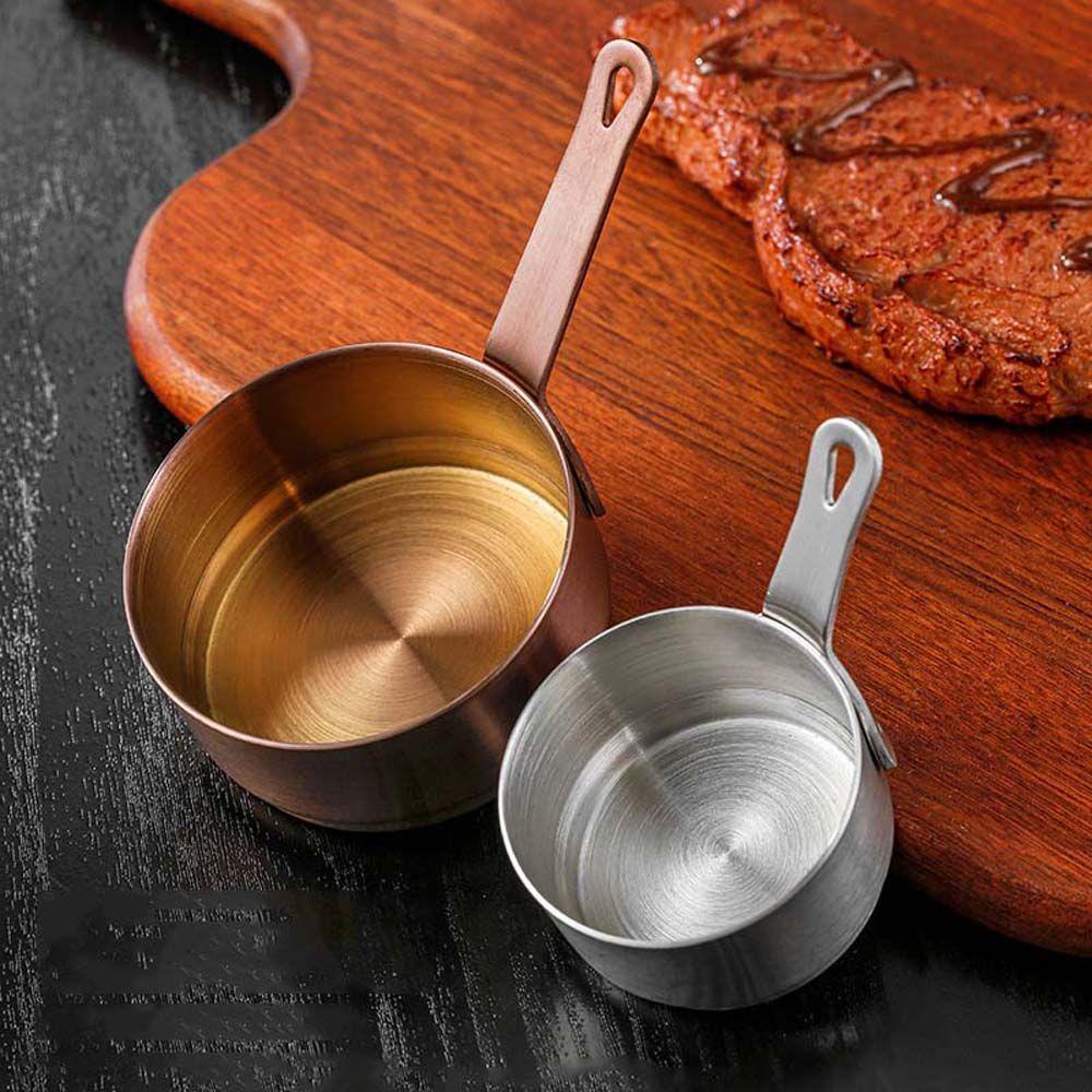 Chén Đựng Nước Sốt Bằng Thép Không Gỉ Có Tay Cầm Tiện Dụng Cho Nhà Hàng