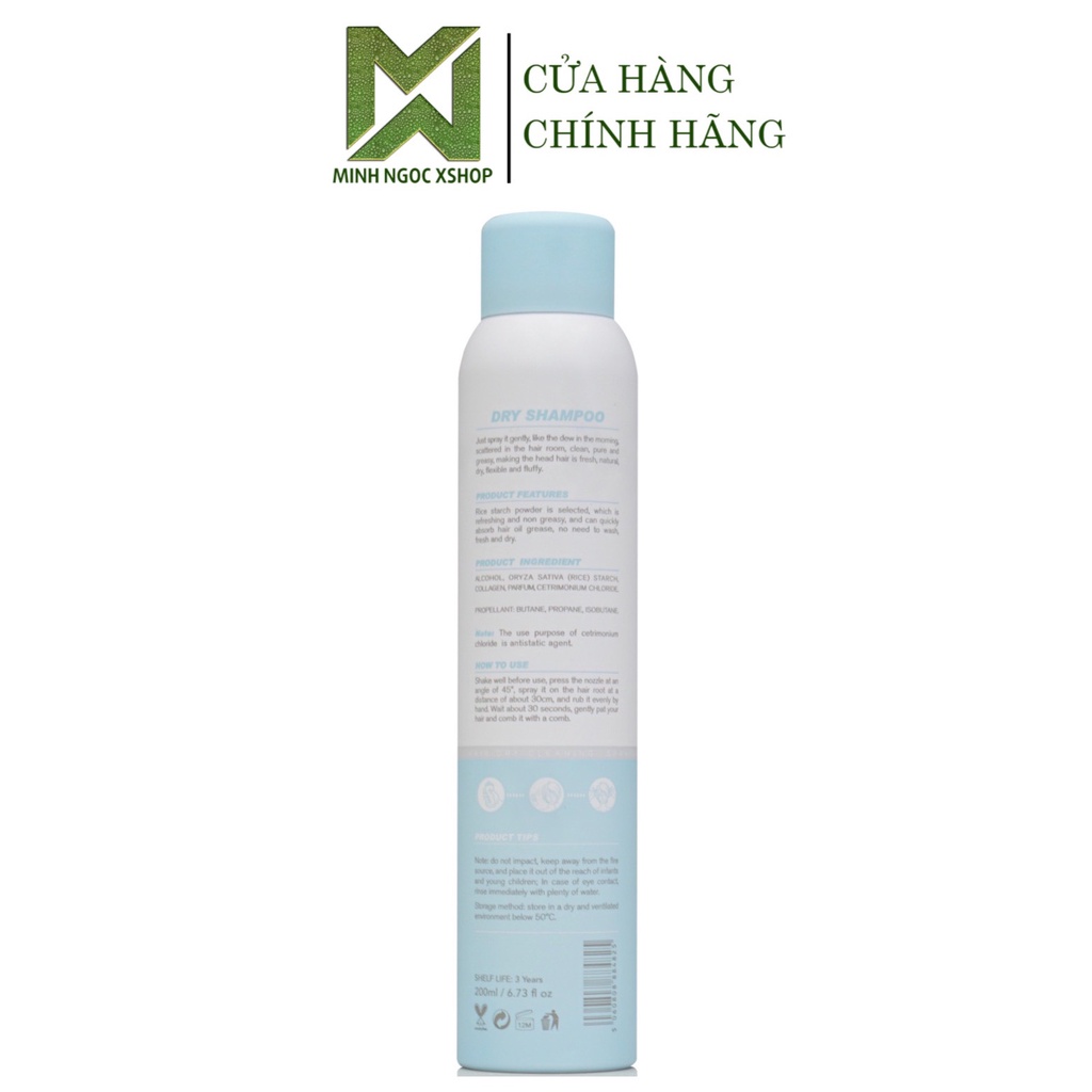 Dầu gội khô hương nước hoa ĐL ĐLE Collagen Dry Shampoo 200ml