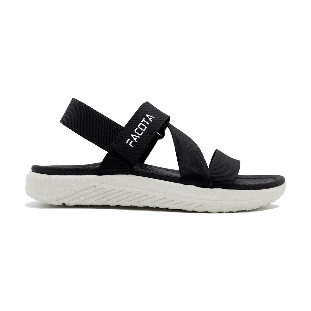 FACOTA │Giày Sandal thể thao nam nữ Facota V6 R02 - ĐEN ĐẾ TRẮNG
