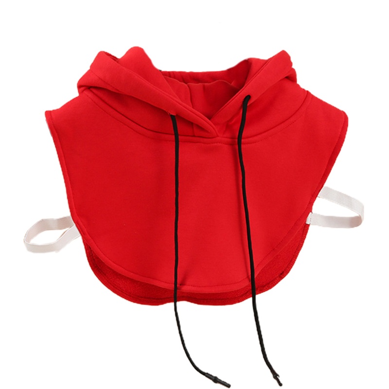 Yoioi Áo Hoodie Unisex Chui Đầu Màu Trơn Cổ Bẻ Rời Được Phong Cách Harajuku Ấm Áp wit