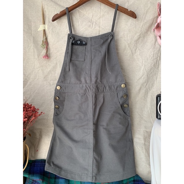 2hand Wind's Clothes 🌵Yếm váy kaki xám brand Lime Orange