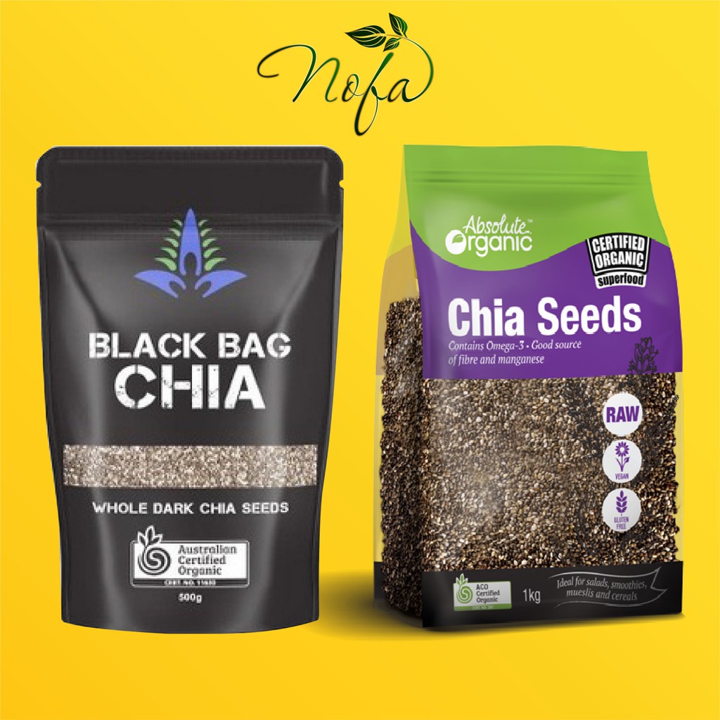 Hạt Chia Úc Giảm Cân NOFA FOOD, Hạt Chia Úc Nhập Khẩu Chính Hãng Absolute Organic Hữu Cơ Giúp Giảm Cân Hiệu Quả