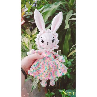 Thú len nhồi bông thỏ váy xòe 28cm - 30cm