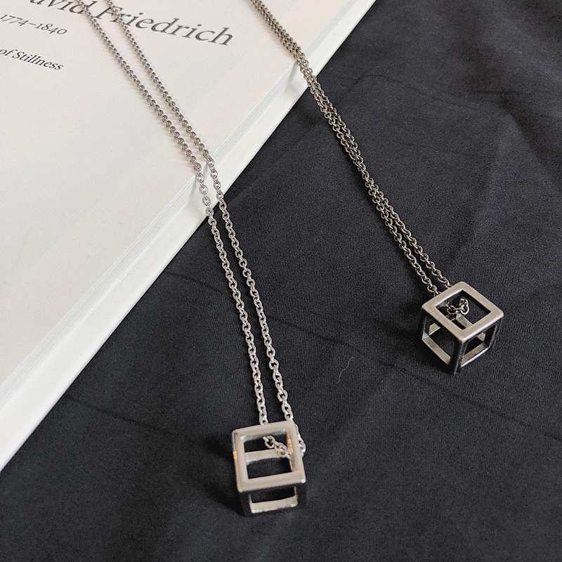 Dây chuyền Nam Bạc Đẹp Unisex Cá Tính Ngầu Thời Trang Nam Basic  Cube Chain Lucifer Store Vòng Titan không gỉ Cube Chain