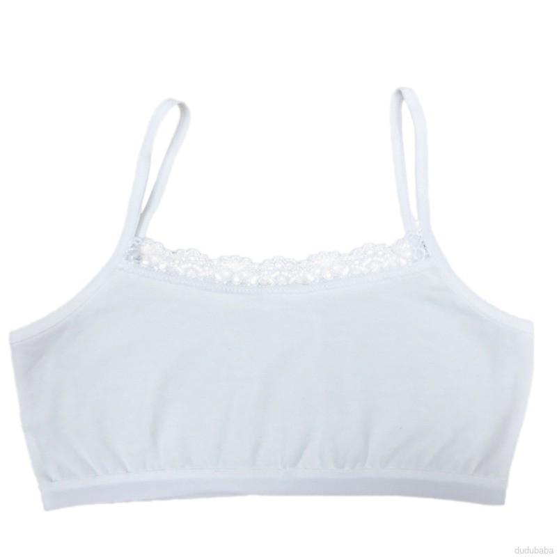Áo Lót Cotton Viền Ren Cho Bé Gái (8-12 Tuổi)