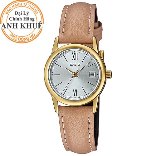 Đồng hồ nữ dây da Casio Anh Khuê LTP-V002GL-7B3UDF