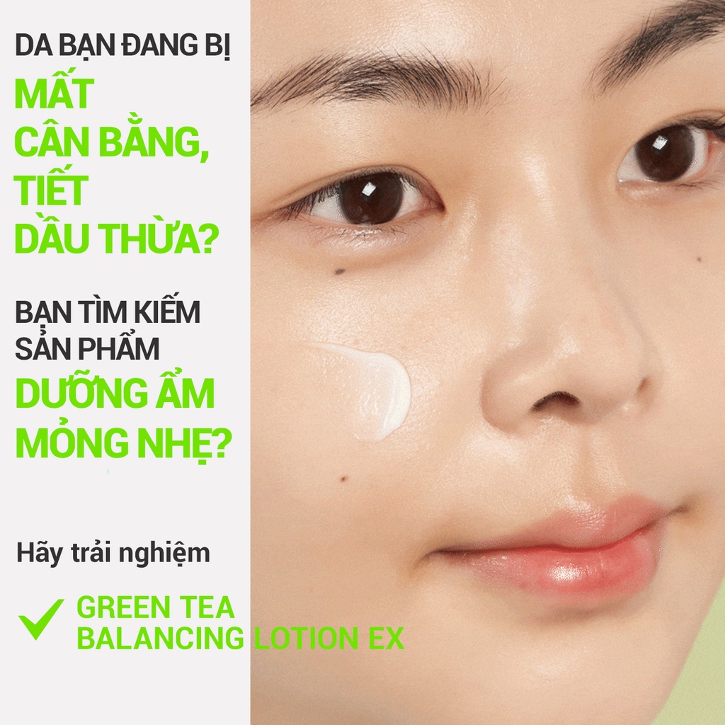 [Mã COSIF05 giảm 10% đơn 400K] Sữa dưỡng ẩm trà xanh innisfree Green Tea Balancing Lotion EX 160ml