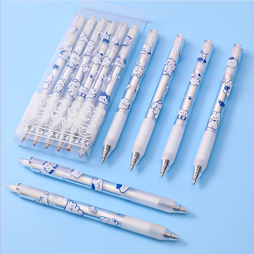 Set 6 bút bi ngòi to 0.5mm cực dễ xương mới nhất 2022