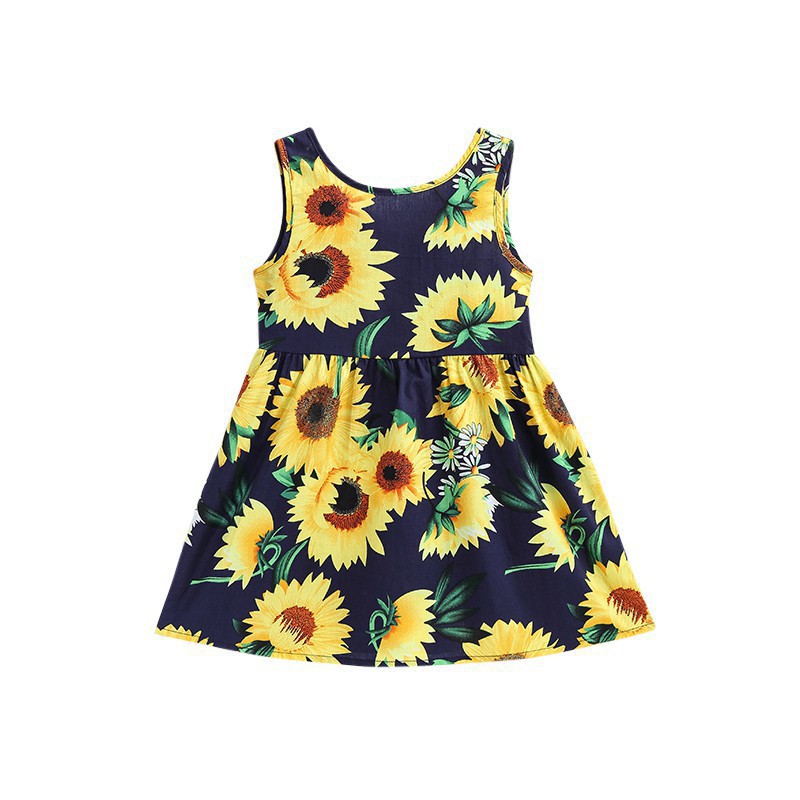 Đầm công chúa in hoa cho bé gái