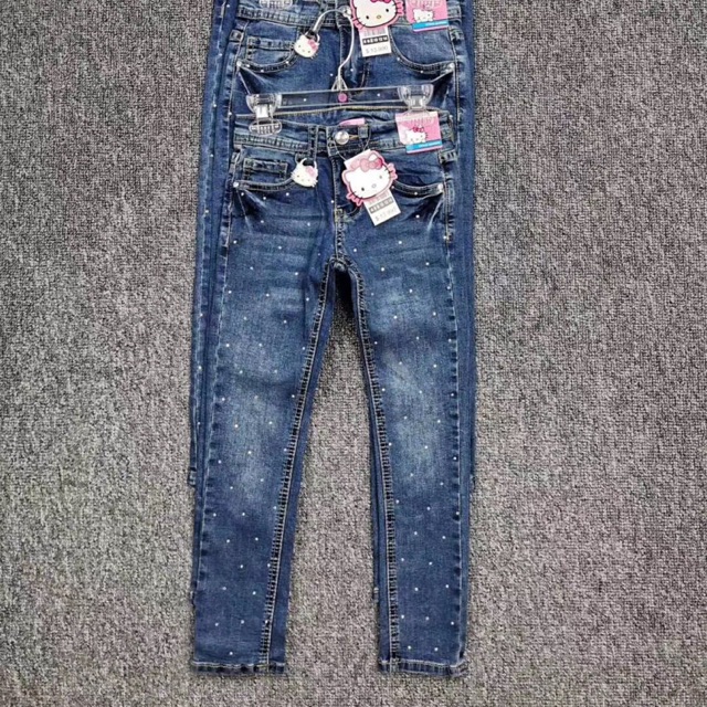 Quần Jeans Hello Kitty cho bé gái xuất dư