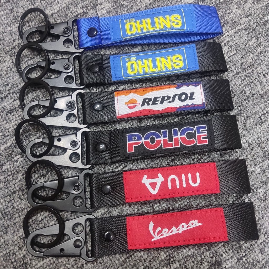 Móc chìa khóa vải 16x2.5 Ohlins Repsol Police Vespa