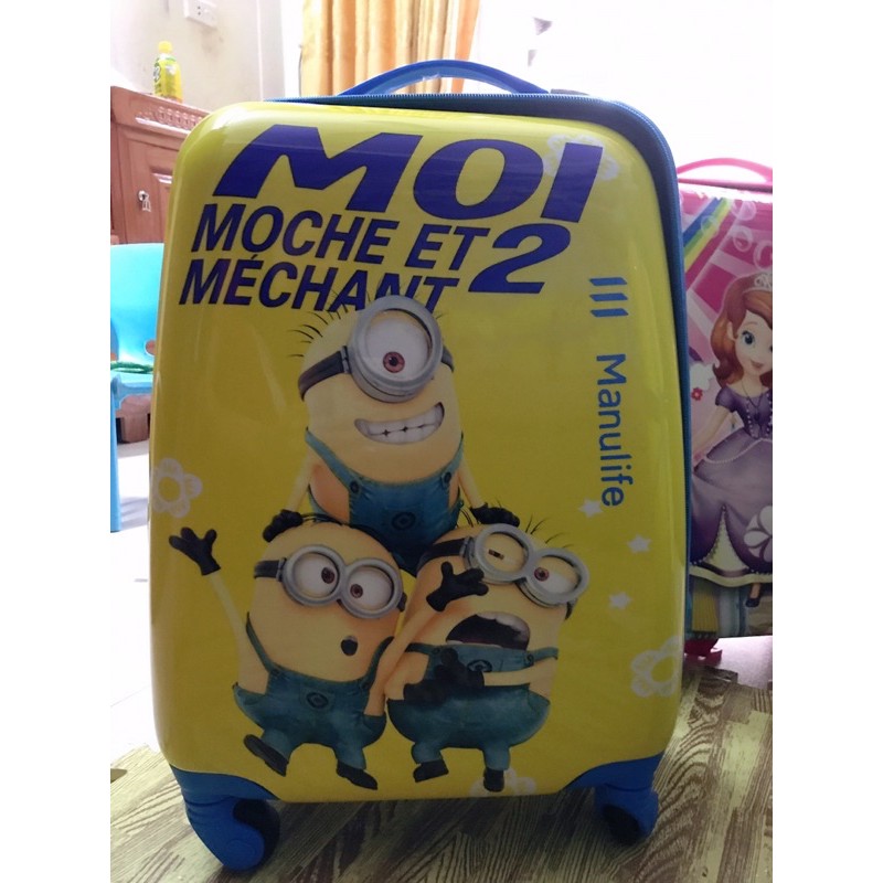 Vali Minion in 2 mặt có logo Manulife- Quà Tặng kH Manulife