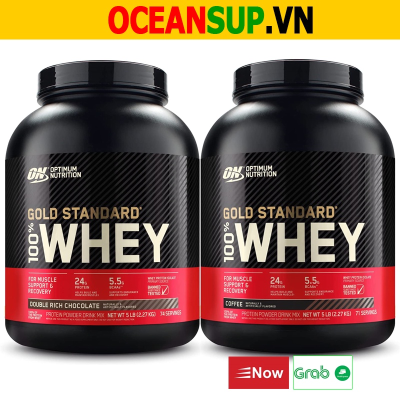 Whey Protein ON Gold Standard Whey - Whey Protein Isolate và Whey Protein Concentrate Sữa Tăng Cơ Cao Cấp 5lbs (2.3kg)