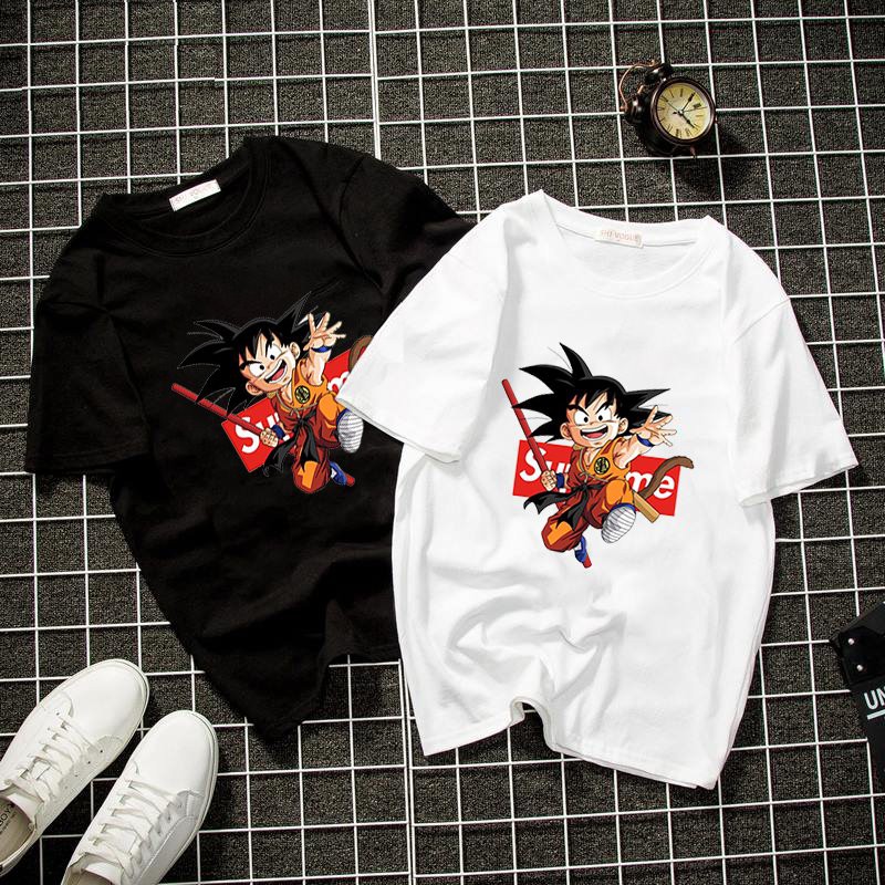 Áo thun unisex goku cá tính màu trắng 2019T811