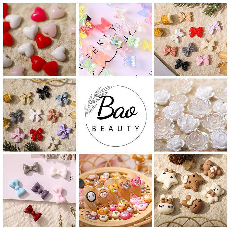 Set 24 Móng Tay Giả 2022 Họa Tiết 3D Kèm Keo Dán