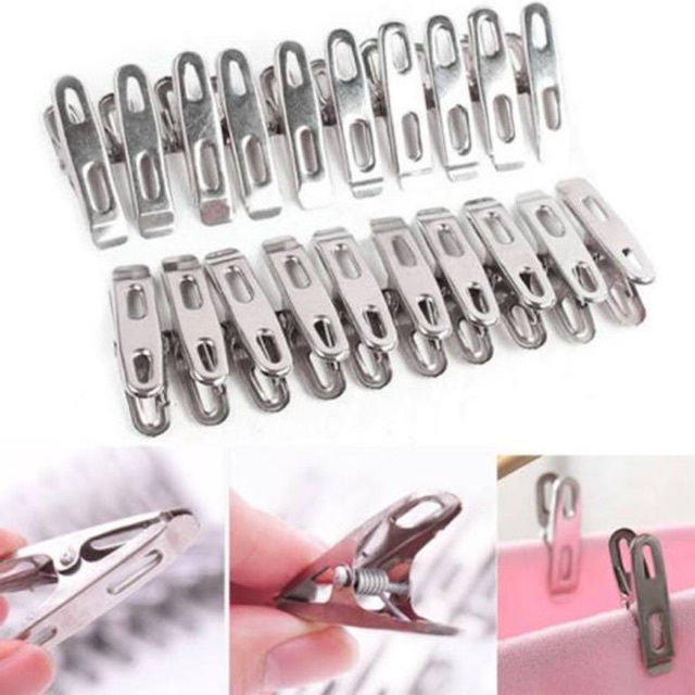 Vỉ Kẹp Quần Áo Hình Củ Lạc Đẹp - Kẹp quần áo inox vỉ 20 chiếc